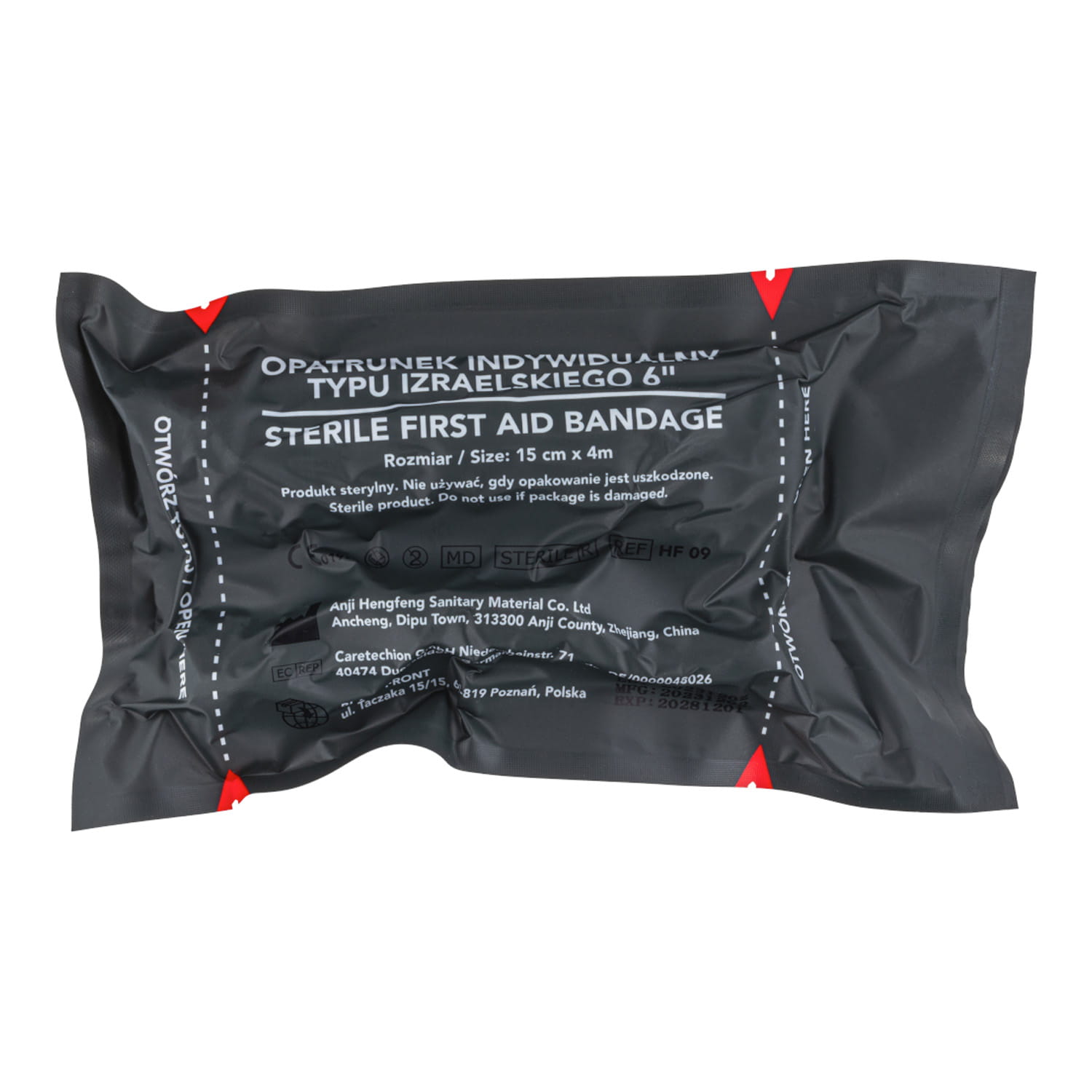 Opatrunek indywidualny typu izraelskiego TRAUMAKIT 6" 15cm x 4m