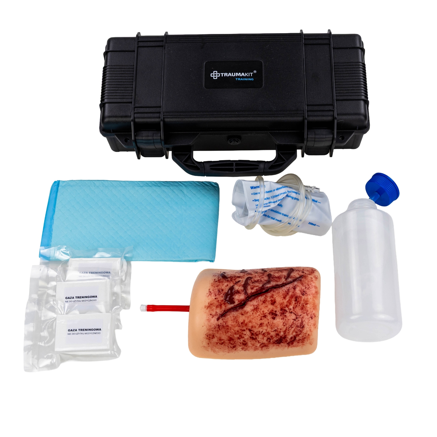 Zestaw do nauki pakowania ran TRAUMAKIT EDU – rana cięta uda
