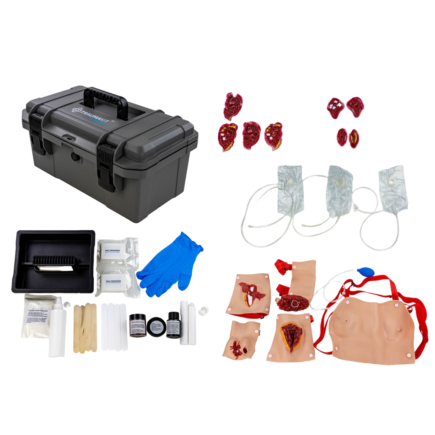 Zestaw do pozoracji ran TRAUMAKIT EDU - wieloelementowy