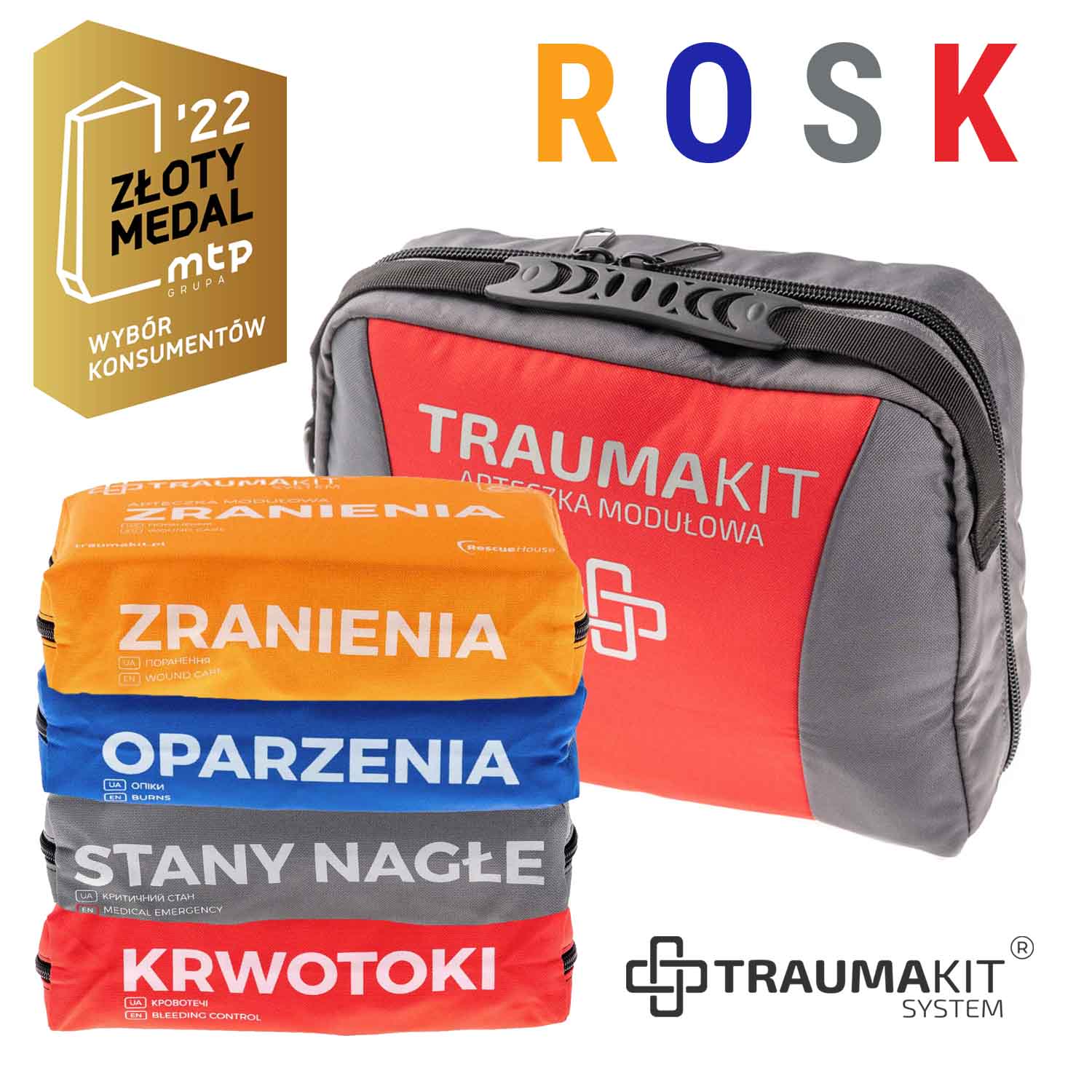 Apteczka modułowa TRAUMAKIT - ROSK - torba