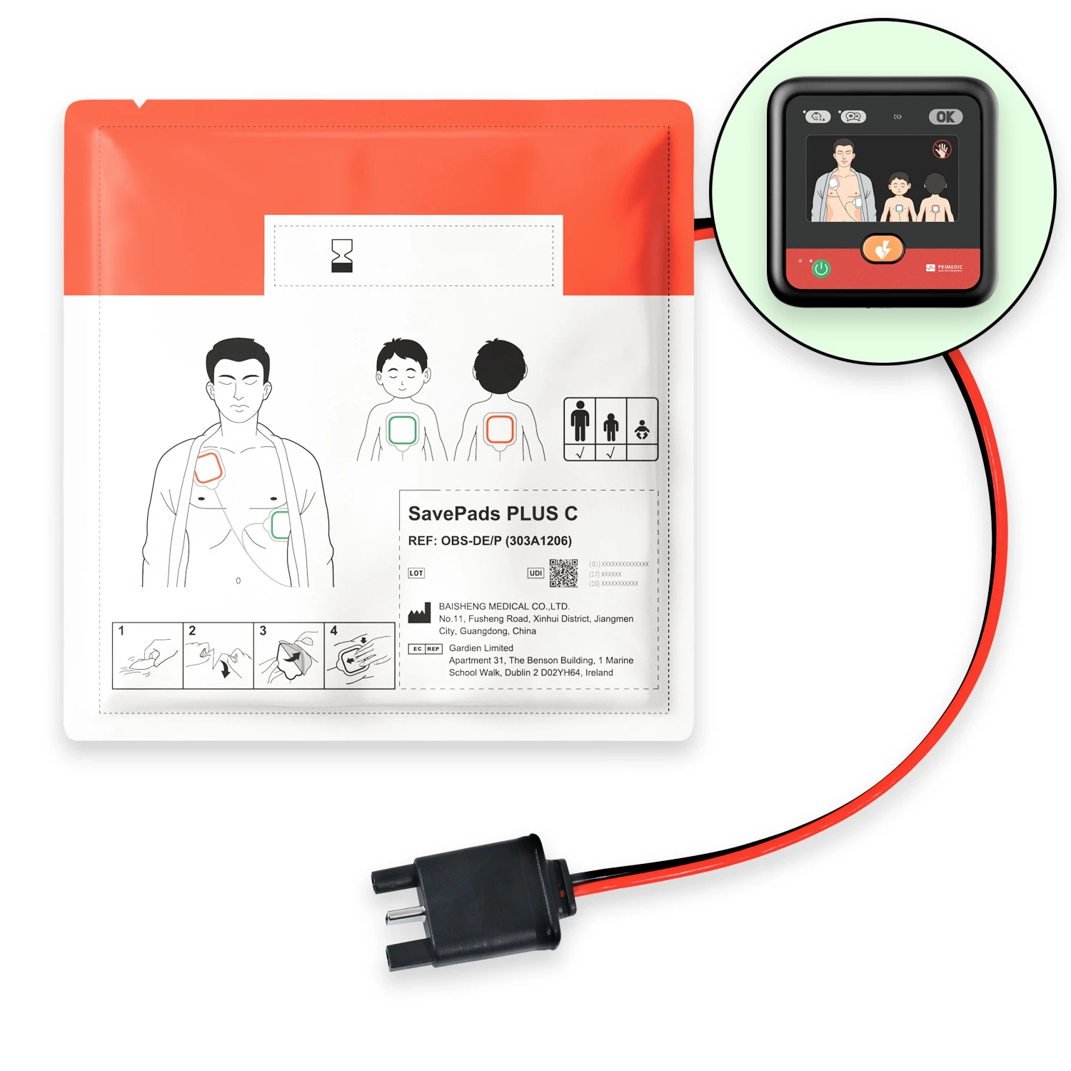 Elektrody terapeutyczne uniwersalne Primedic HeartSave myPAD [98183]
