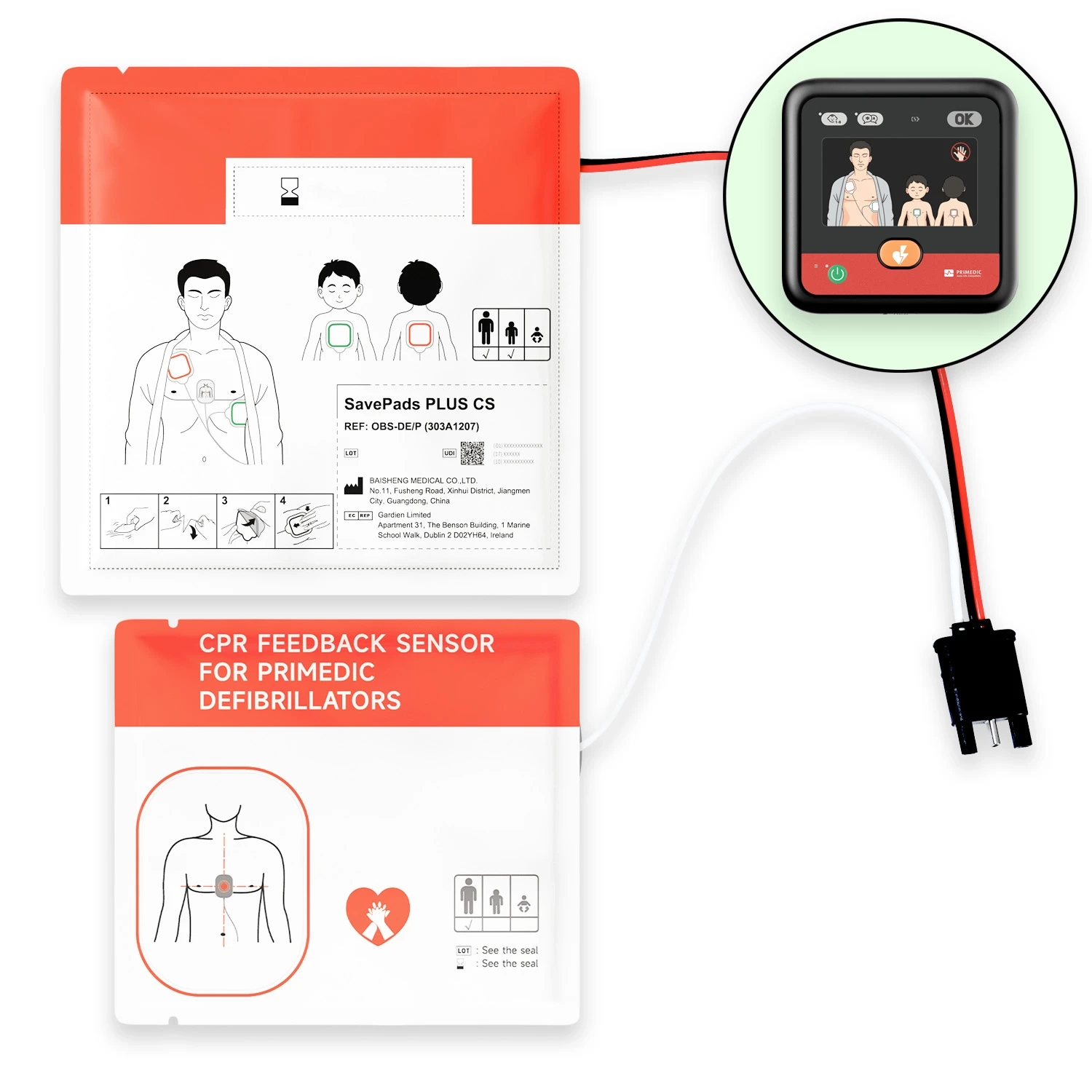 Elektrody terapeutyczne uniwersalne Primedic HeartSave myPAD z czujnikiem uciśnięć CPR Feedback [98184]