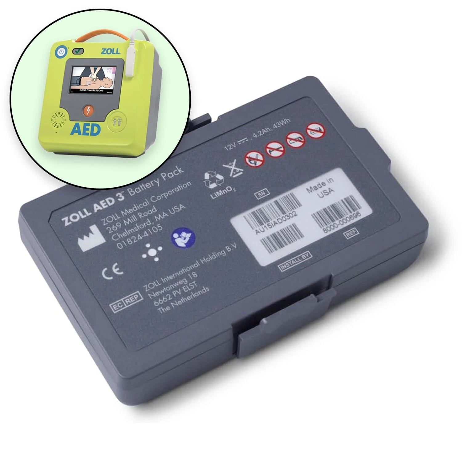 Bateria do defibrylatora Zoll AED 3