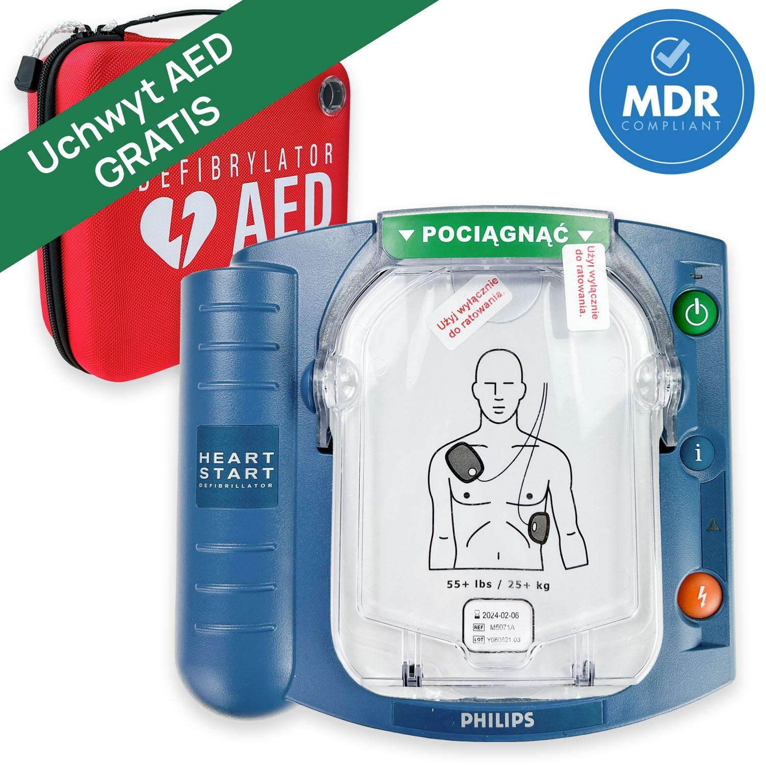Defibrylator AED Philips HS1 w torbie