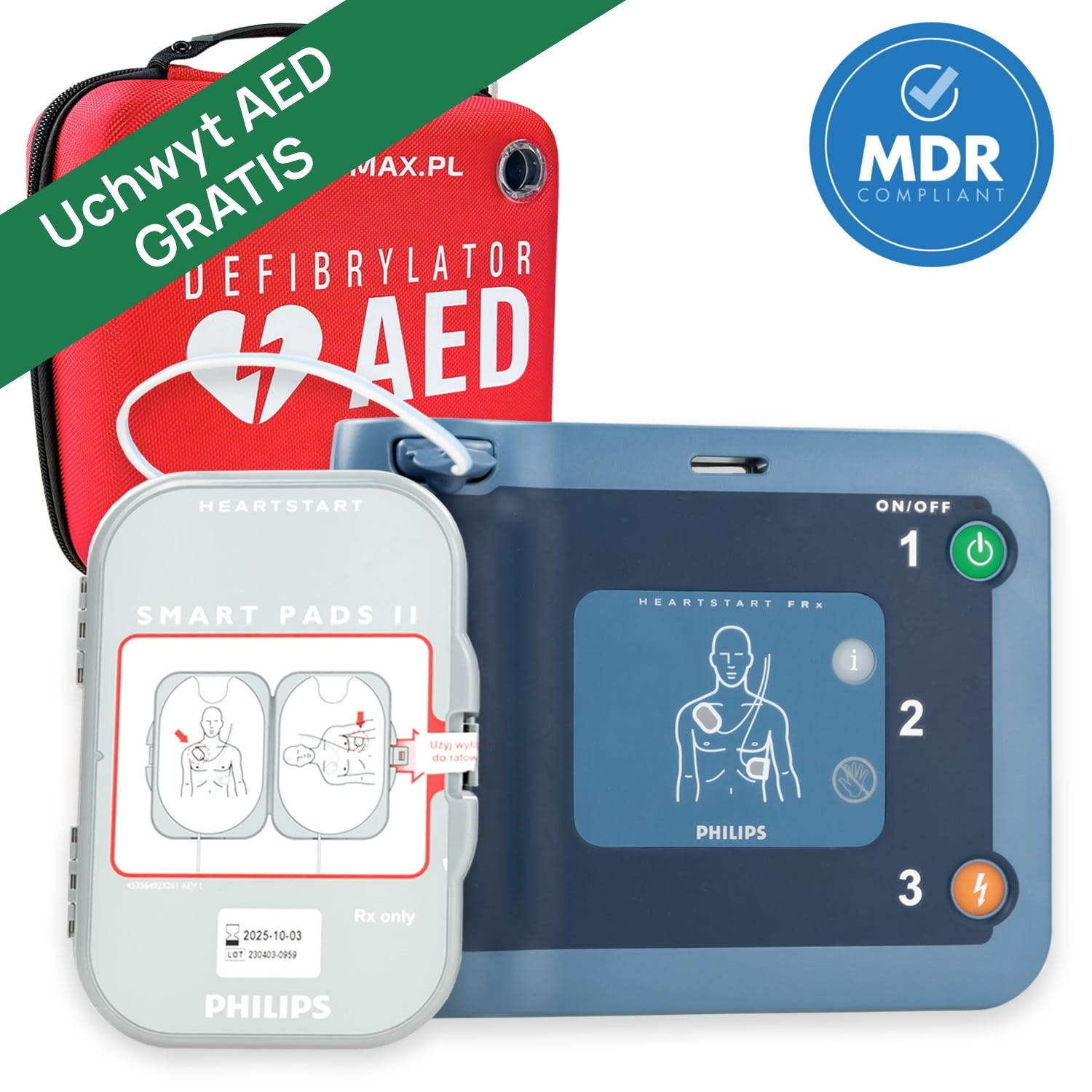Defibrylator AED Philips FRx w torbie
