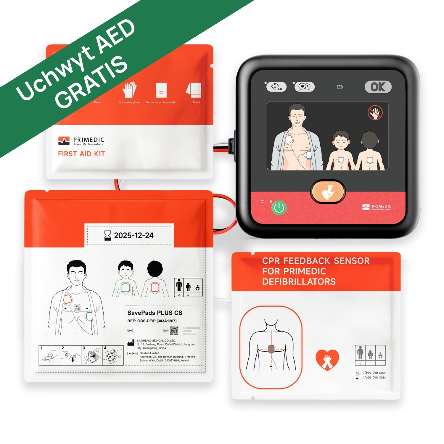 Defibrylator AED Primedic myPAD z czujnikiem uciśnięć CPR Feedback [REF: 97925]  